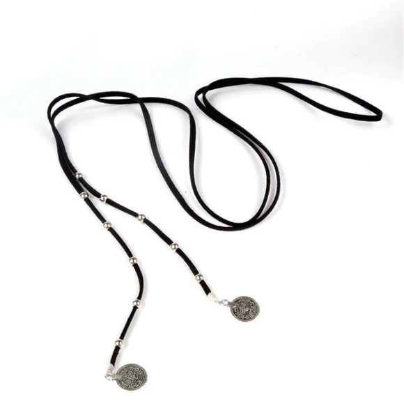 New! Bohemian Beaded Black Cord Choker - Picture 2 of 9